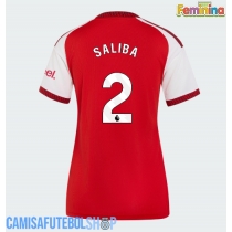 Camisa de time de futebol Arsenal William Saliba #2 Replicas 1º Equipamento Feminina 2026-27 Manga Curta